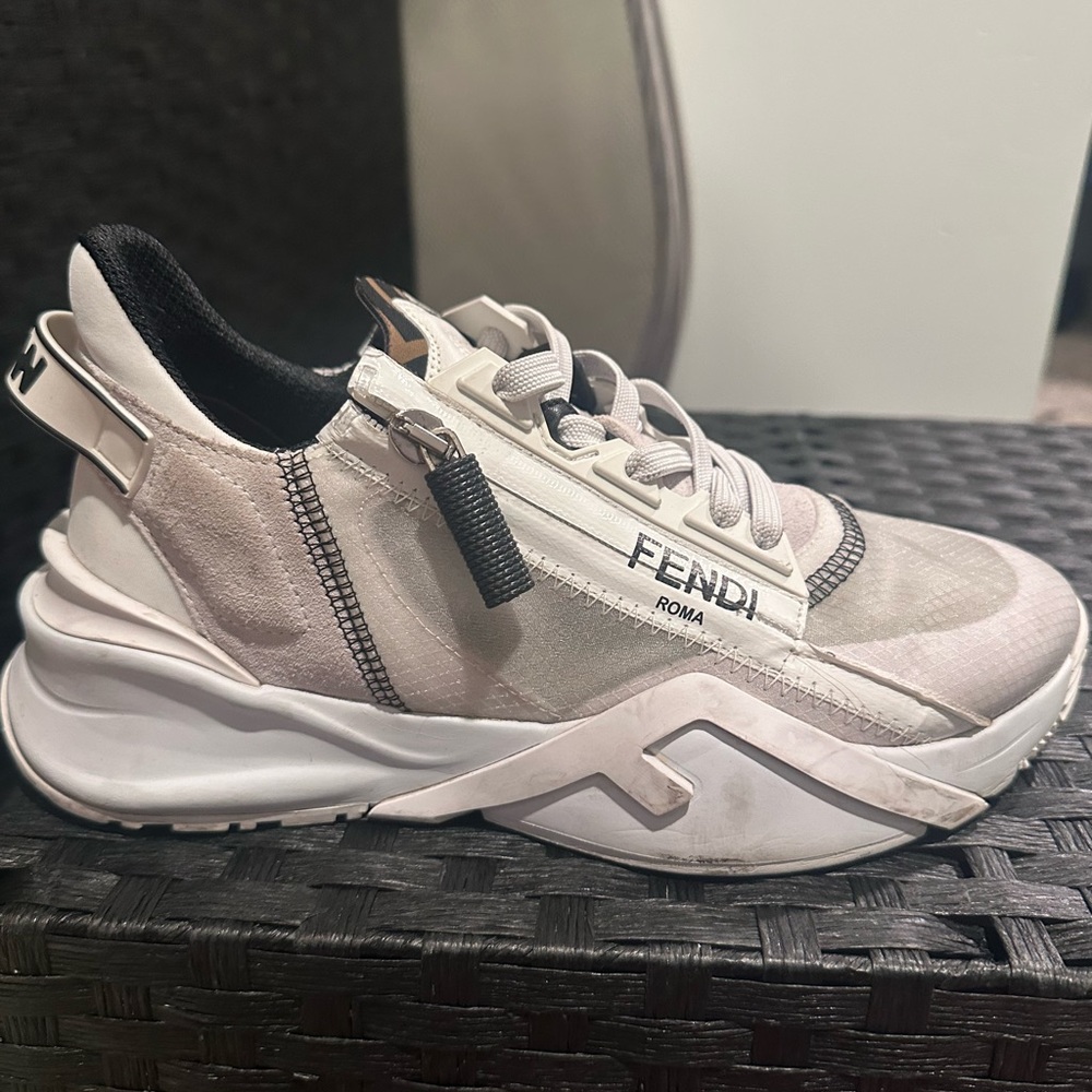 Fendi Flow White and Black Athletic Shoes - Picture 7 of 13